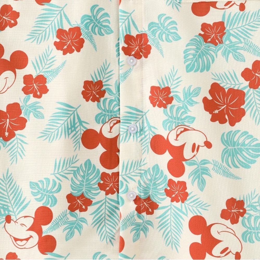 Men Disney Mickey Floral Allover Print Shirt - Picture 8 of 8
